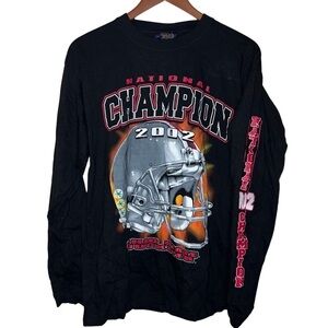 NCC Gold Apparel National Champion Ohio State 2002 Long Sleeved Tee Size Large